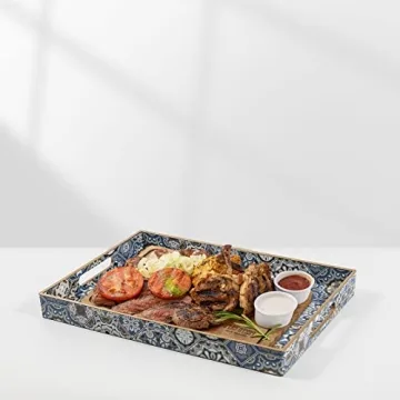 Stylish AGIOTA Bohemian Serving Trays with Handles