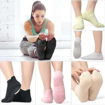 Toes Home Non-Slip Pilates and Yoga Socks for All Fitness