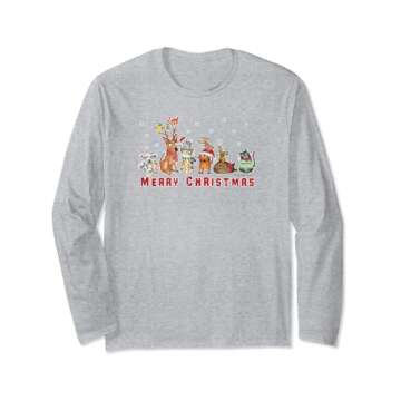 Red and Howling Merry Christmas FURiends Long Sleeve T-Shirt