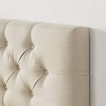 ZINUS Misty Upholstered Platform Bed Frame, Mattress Foundation, Wood Slat Support, No Box Spring Needed, Easy Assembly, Taupe, King