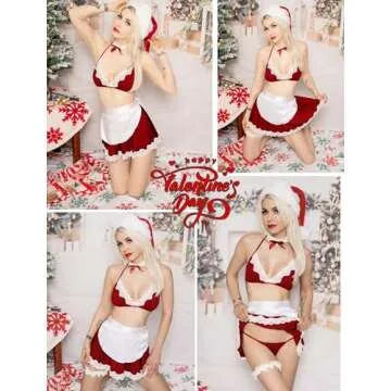Avidlove Sexy Maid Lingerie Set for Women - Cosplay & Parties