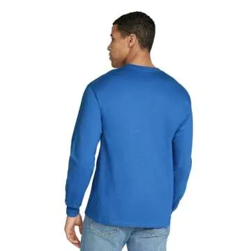 Gildan Men's Ultra Cotton Long Sleeve T-Shirt, Style G2400, Multipack, Royal (2-Pack), 3X-Large