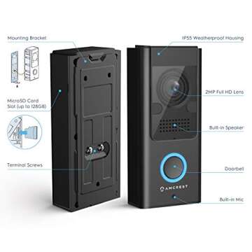 Amcrest 1080P Video Doorbell Camera Pro with 2-Way Audio