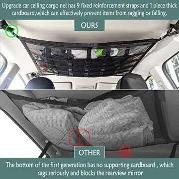 YVVZHOU PANN Upgrade Ceiling Cargo Net for Smart Storage