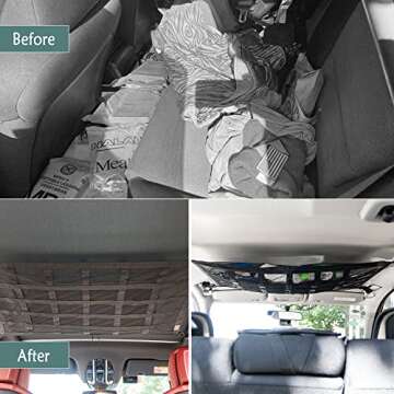 YVVZHOU PANN Upgrade Ceiling Cargo Net for Smart Storage