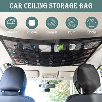 YVVZHOU PANN Upgrade Ceiling Cargo Net for Smart Storage