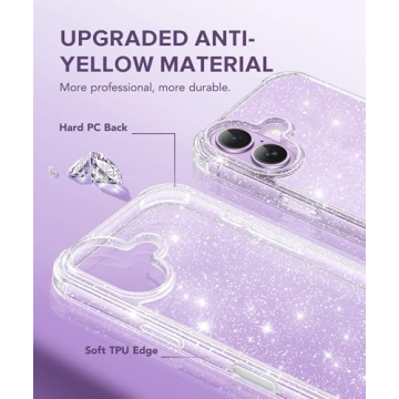 Stylish BERFY iPhone 17 Case with Glitter Protection