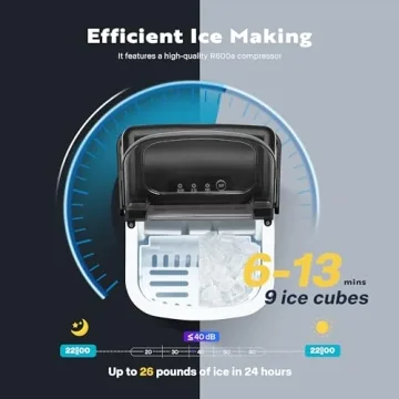 VIVOHOME Portable Ice Maker - 26lbs Daily Production