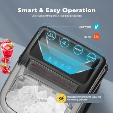 VIVOHOME Portable Ice Maker - 26lbs Daily Production