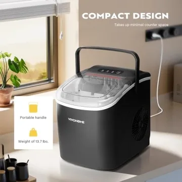 VIVOHOME Portable Ice Maker - 26lbs Daily Production
