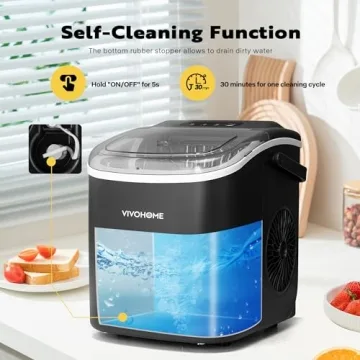 VIVOHOME Portable Ice Maker - 26lbs Daily Production