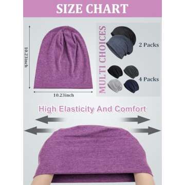 Senker Fashion Cotton Slouchy Beanie Hats, Chemo Headwear for Women Men Soft Lightweight Chemo Skull...
