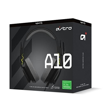 Astro A10 Gaming Headset Gen 2 Wired Headse t- Over-Ear Gaming Headphones with flip-to-Mute Microphone, 32 mm Drivers, for Xbox Series X|S, Xbox One, Nintendo Switch, PC, Mac & Mobile- Black Renewed