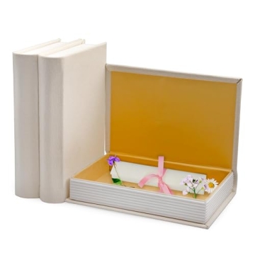 DIY Cream Faux Book Stack for Home Decor & Crafts