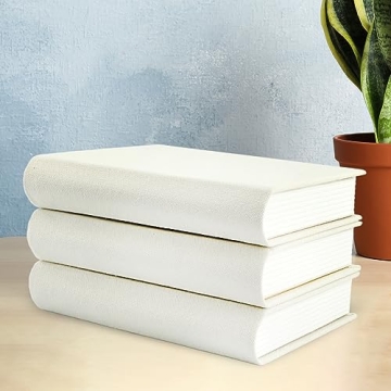 DIY Cream Faux Book Stack for Home Decor & Crafts
