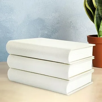 DIY Cream Faux Book Stack for Home Decor & Crafts
