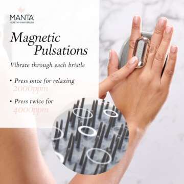 Manta Pulse Electric Scalp Massage Brush for Hair Growth