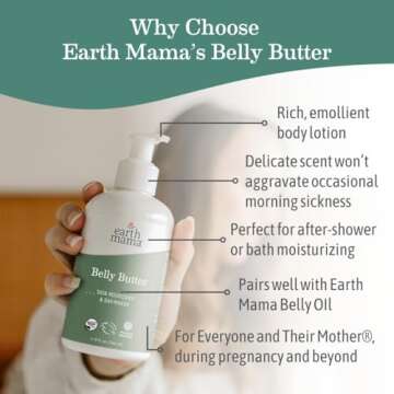 Earth Mama Belly Butter & Belly Oil Bundle for Dry, Stretching Skin | Moisturize + Encourage Skin's ...