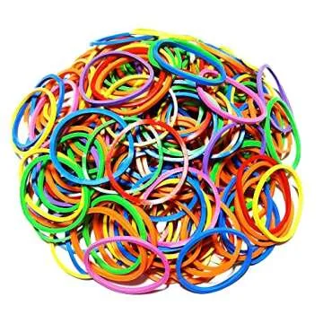 200 Pcs 2.5cm 1" Small Rubber Bands Bulk Elastic Wide Money Rubber Bands Stationery Holder Thermostability Rubber Bands Strong Elastic Band Loop Office Supplies (Rubber-200p)