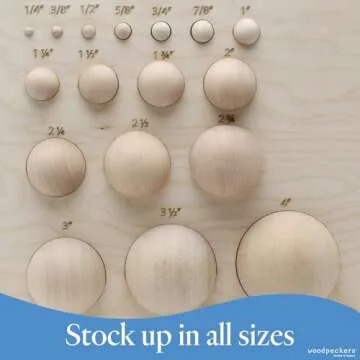 2" Wooden Balls for Crafts - Smooth Birch Balls