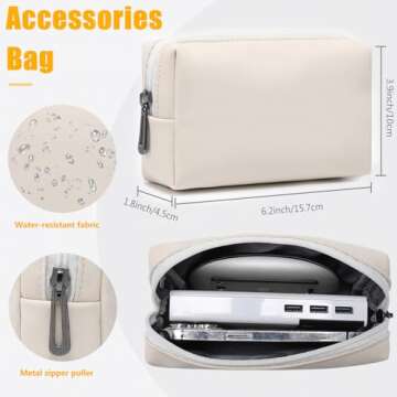 HYZUO 13.3-14 Inch Laptop Sleeve Case with Stand Feature for MacBook Pro 14 M4/M3/M2/M1 Pro/Max 2024-2021, MacBook Pro/Air 13.3, 13.5-13.8 Surface Laptop, HP Specter X360 13/14, Beige