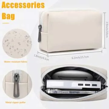 HYZUO 13.3-14 Inch Laptop Sleeve Case with Stand Feature for MacBook Pro 14 M4/M3/M2/M1 Pro/Max 2024-2021, MacBook Pro/Air 13.3, 13.5-13.8 Surface Laptop, HP Specter X360 13/14, Beige