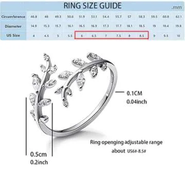 Elegant HNMZZPL Adjustable Sterling Silver Ring for Women