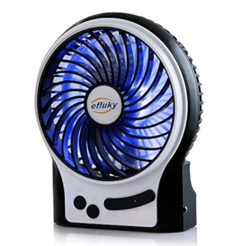 Portable Rechargeable Mini Desk Fan with LED Light