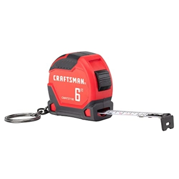 CRAFTSMAN Keychain Tape Measure - 6 Ft Compact and Durable