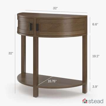 Farmhouse Half Moon Console Table - Chic Entryway Solution