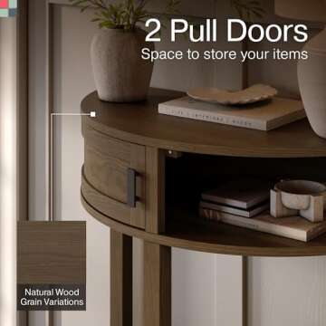 Farmhouse Half Moon Console Table - Chic Entryway Solution