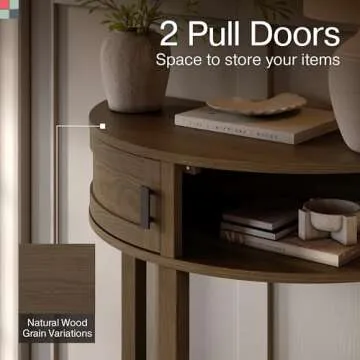 Farmhouse Half Moon Console Table - Chic Entryway Solution