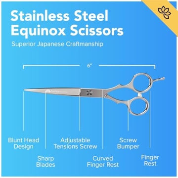 Equinox Salon Styling Series Hair Cutting Scissors 6.0 Inch