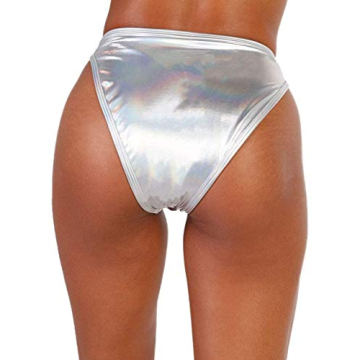 iHeartRaves Silver Beam High Waisted Festival Bottoms