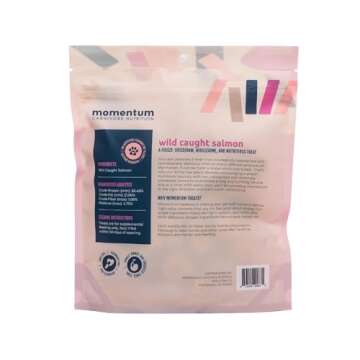 Momentum Carnivore Nutrition Wild-Caught Salmon Dog and Cat Treats - Freeze-Dried Raw - High Protein...