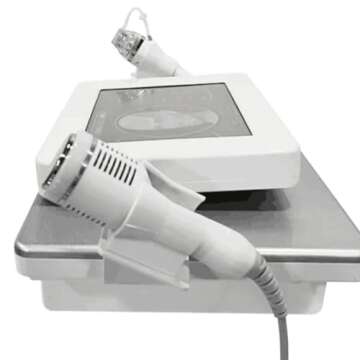 WaWaNMES 2in1 Handle Fractional Microcrystal Machine with Cold Hammer For Skin Rejuvenation Anti-aging, White