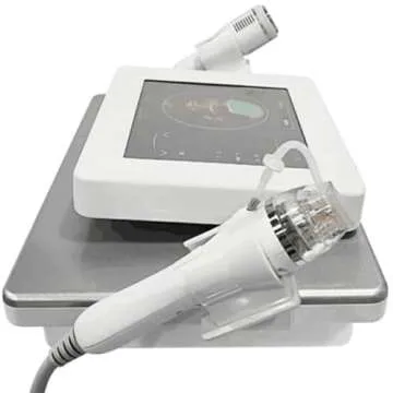WaWaNMES 2in1 Handle Fractional Microcrystal Machine with Cold Hammer For Skin Rejuvenation Anti-aging, White