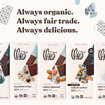 Theo Salted Almond Organic Milk Chocolate Bar 45% Cacao