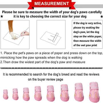 QUMY Dog Shoes for Large Dogs, Medium Dog Boots & Paw Protectors for Winter Snowy Day, Summer Hot Pa...
