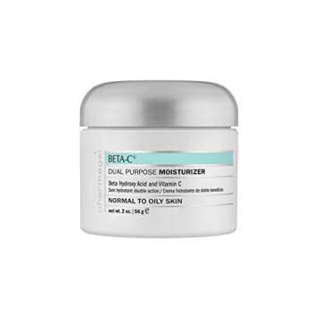 Pharmagel Beta-C Dual Action Moisturizer Normal to Oily Skin | Brightening and Smoothing Face Moisturizer | Pore Minimizer & Rejuvenation - 2 oz.