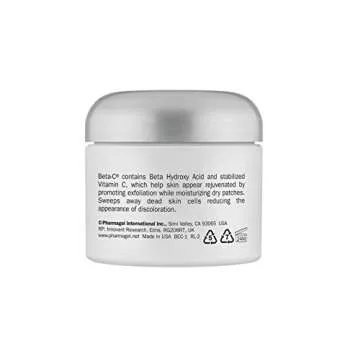 Pharmagel Beta-C Dual Action Moisturizer Normal to Oily Skin | Brightening and Smoothing Face Moisturizer | Pore Minimizer & Rejuvenation - 2 oz.