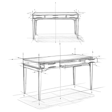 SimpliHome Harper 60" Solid Wood Desk for Home Office