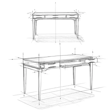 SimpliHome Harper 60" Solid Wood Desk for Home Office