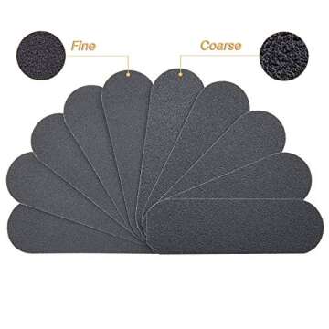 Homeve 2 Pieces Professional Pedicure Foot File - Reusable Stainless Steel Feet Rasp with 20 Replaceable Coarse-Fine Double Side Reusable Pads Cracked Skin Corns Callus Remover