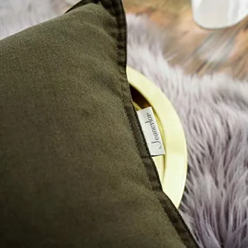 Jeanerlor Olive Green 18x18" Pillow Case Set - 2 Packs