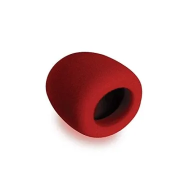 OnStage Red Foam Windscreen for Clearer Audio Performance