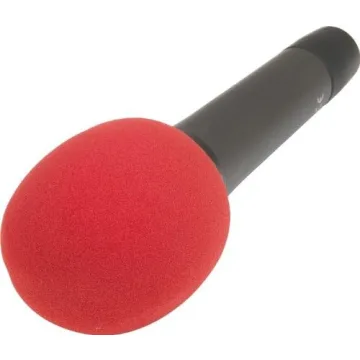 OnStage Red Foam Windscreen for Clearer Audio Performance