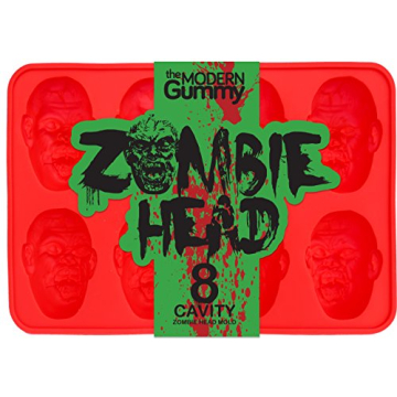 Zombie Head Candy Making Tray by The Modern Gummy - Silicone, 8 Realistic Cavities