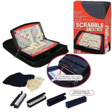 Winning Moves Games Scrabble to Go USA, a Travel Version of The World's Favorite Word Game, for 2 to...