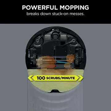 Shark AV2001WD AI VACMOP 2-in-1 Robot Vacuum and Mop with Self-Cleaning Brushroll, Home Mapping, Perfect for Pet Hair,Compatible Alexa,Wi-Fi Black/Brass (Renewed)